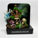Aquarium Fish Tank Ornament Décor Skull Crown 10.5X12cm 1595012